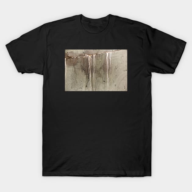 Deep Concrete Wall Crack From Water Damage T-Shirt by textural